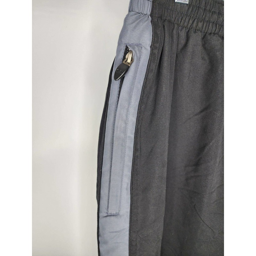 Champion Lined Track Pants Black Gray Zip Hems Drawstring Waist Men's Large - Picture 4 of 11